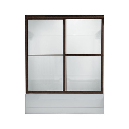 American Standard AM00750.400 Prestige Framed Clear Glass By-Pass Bath Doors - Oil Rubbed Bronze